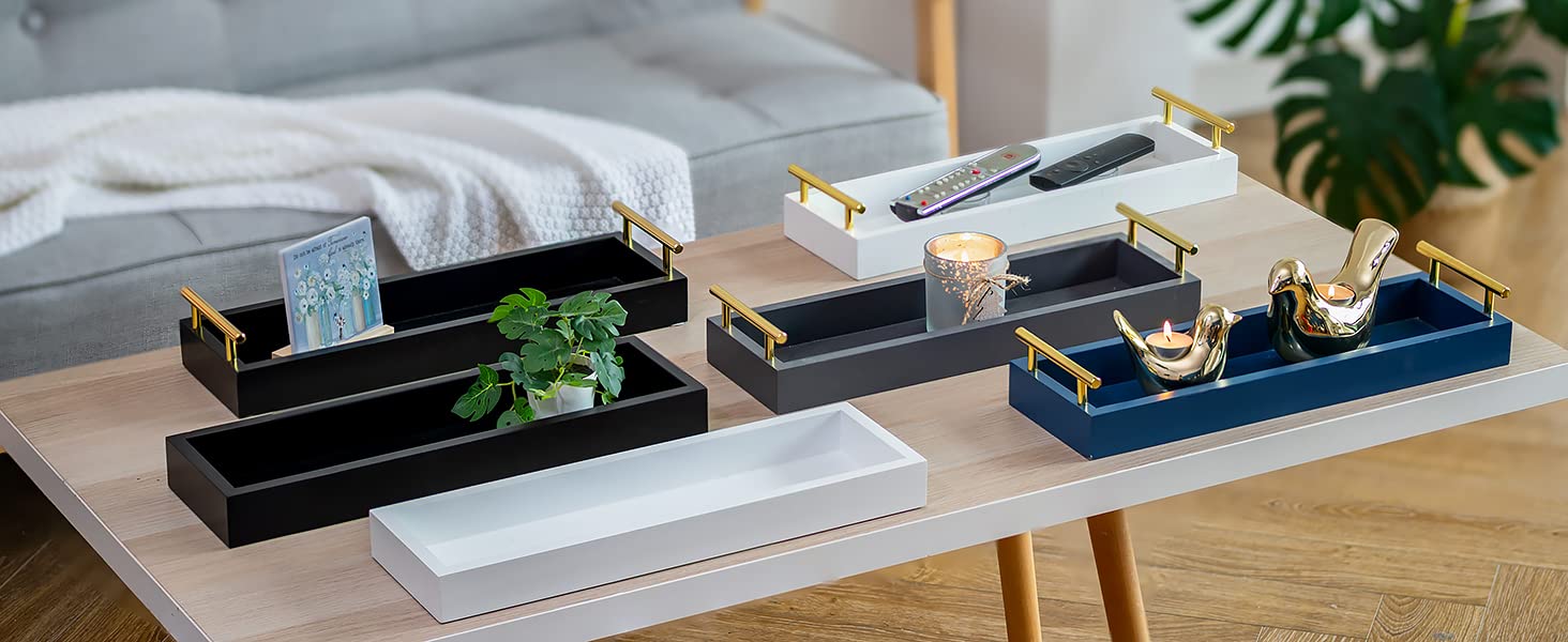 Amazon.com: Hanobe Rectangle Long Narrow Tray: Decorative Trays